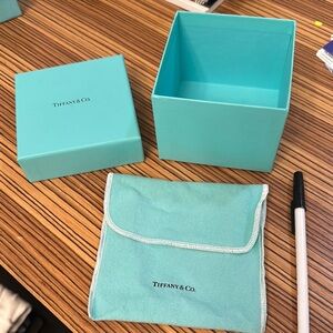 Tiffany & Co. Aqua Box and Pouch Set